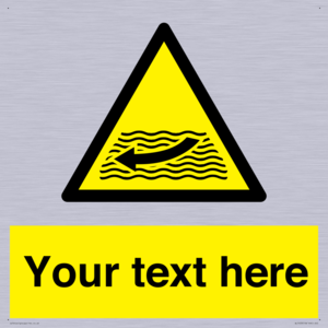 Custom Warning strong river flows